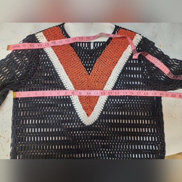 Sandro Paris Chevron Crochet Crop Top - sz. Est. - 2/4 (measurements included) - Picture 6 of 8